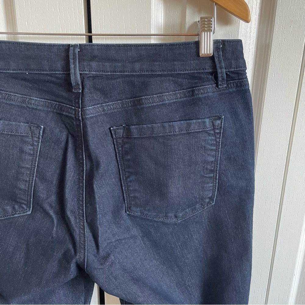 Loft Curvy Crop Jeans Pants Women’s 12 Dark Wash Blue Casual Boho Stretch EUC - Picture 5 of 10